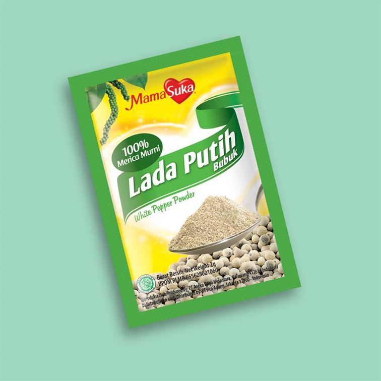 

Lada Putih Bubuk 100% asli saset 2 gram Mamasuka