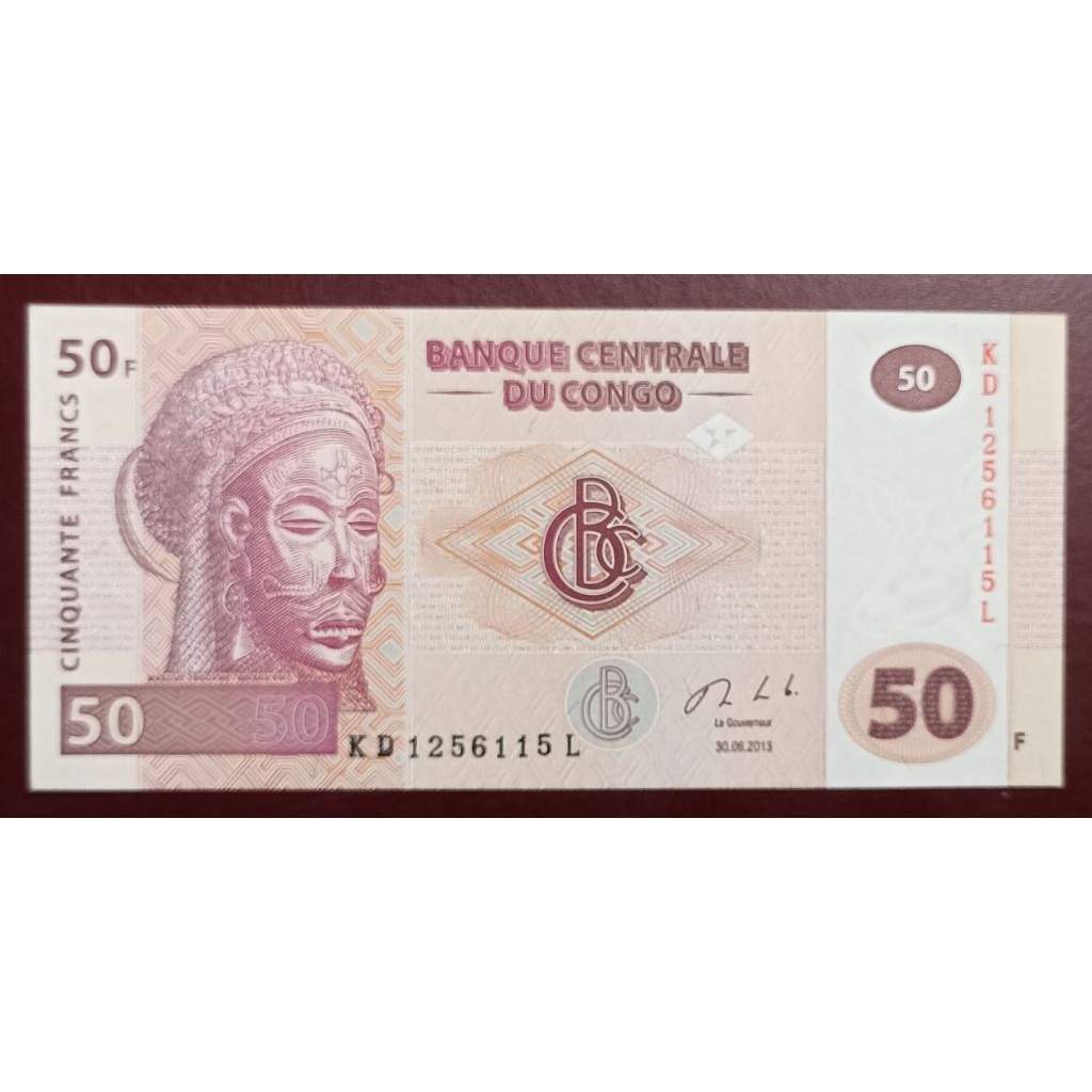 UANG KERTAS  CONGO  PECAHAN 50 FRANCS