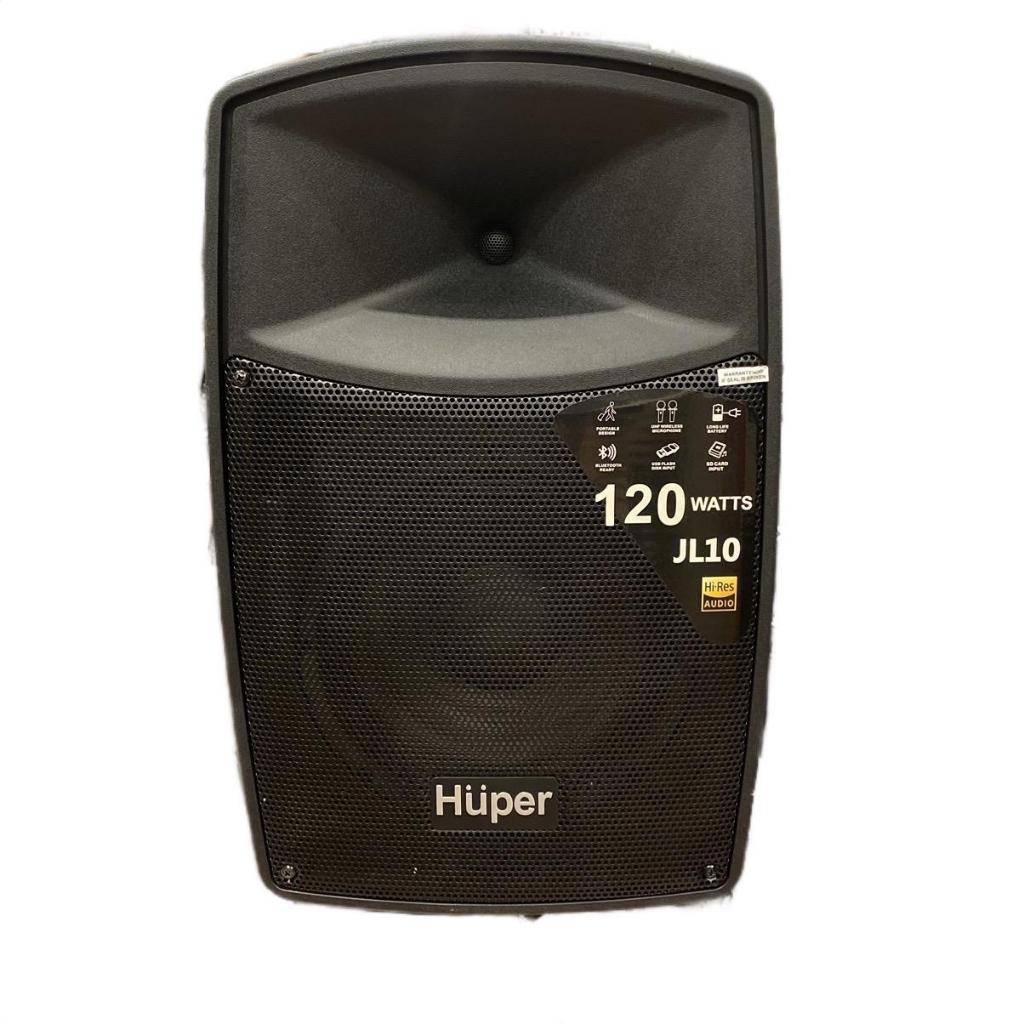 Huper Speaker Portable JL-10 120 Watts dengan Bluetooth USB SD Card & Tempat Mic Khusus Cocok untuk 