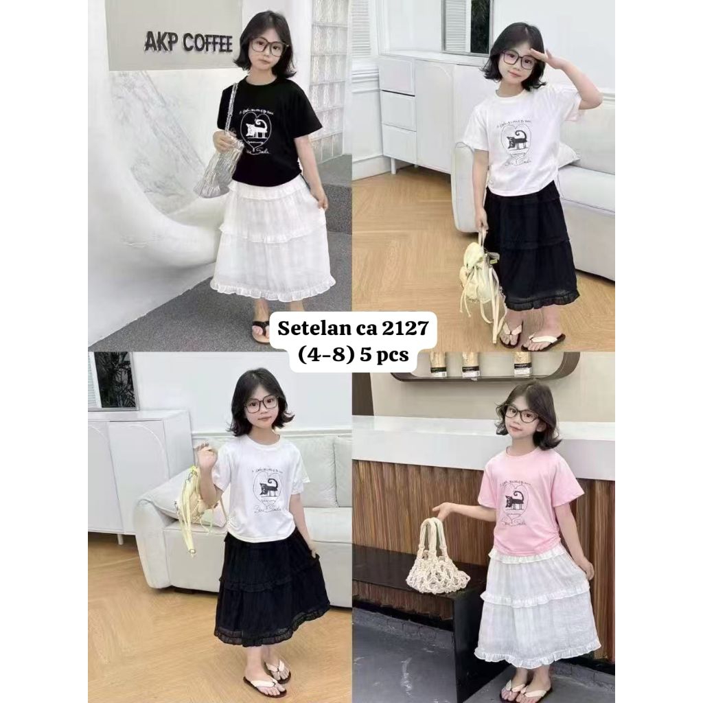 stelan rok bangkok anak import