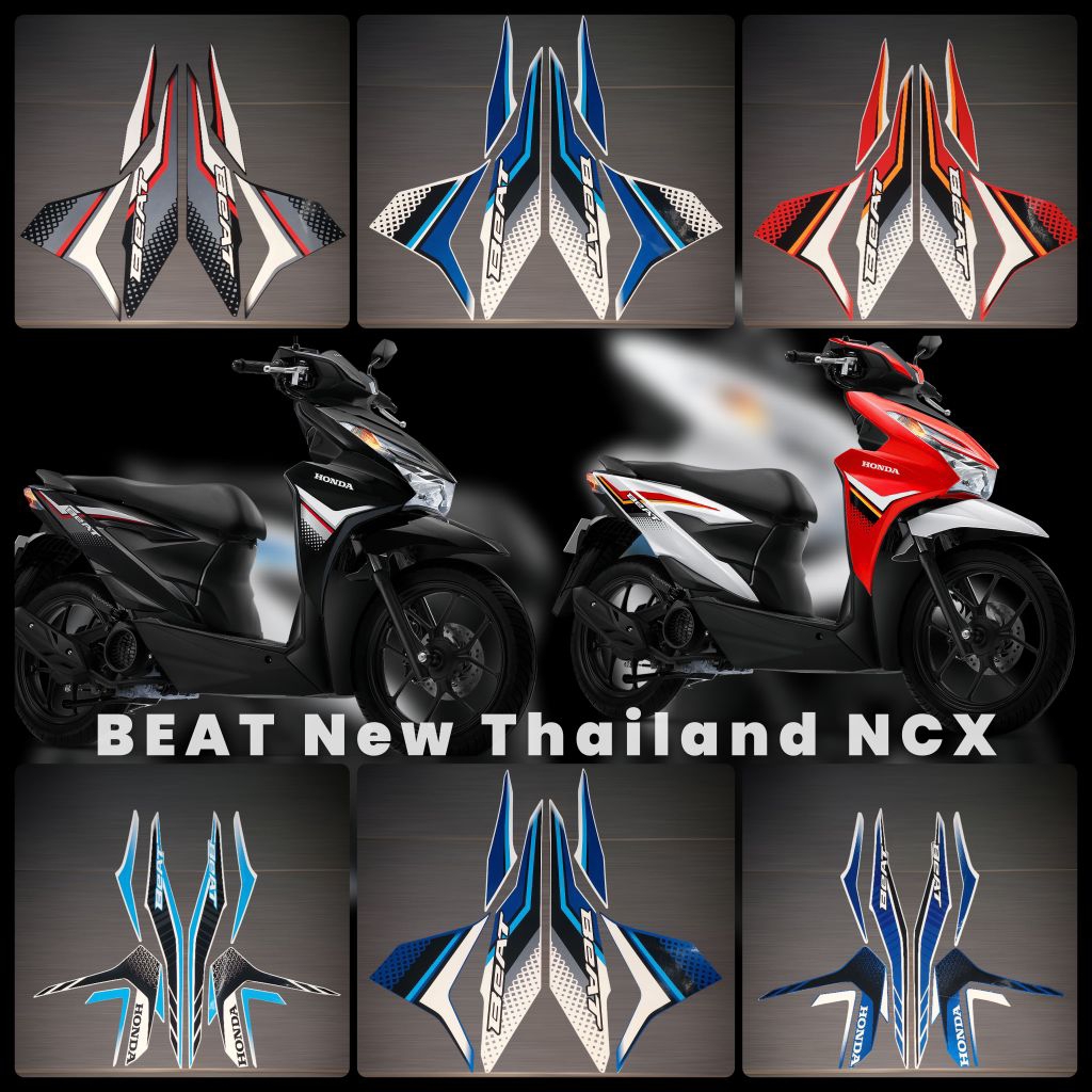 STRIPING STICKER LIST STANDART MOTOR HONDA BEAT DELUXE THAILAND 2024 2025