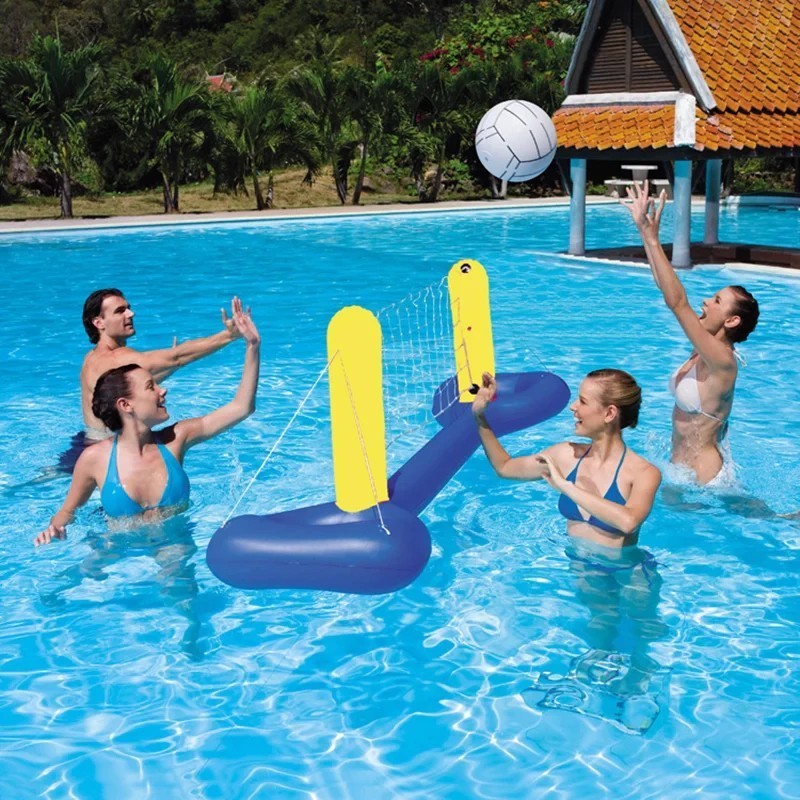 Jaring Voli Air Portable Net Voli Tiup Untuk Kolam Renang Net Voli Kolam Renang