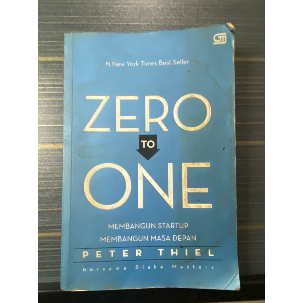 ZERO TO ONE By Peter Thiel (Preloved)