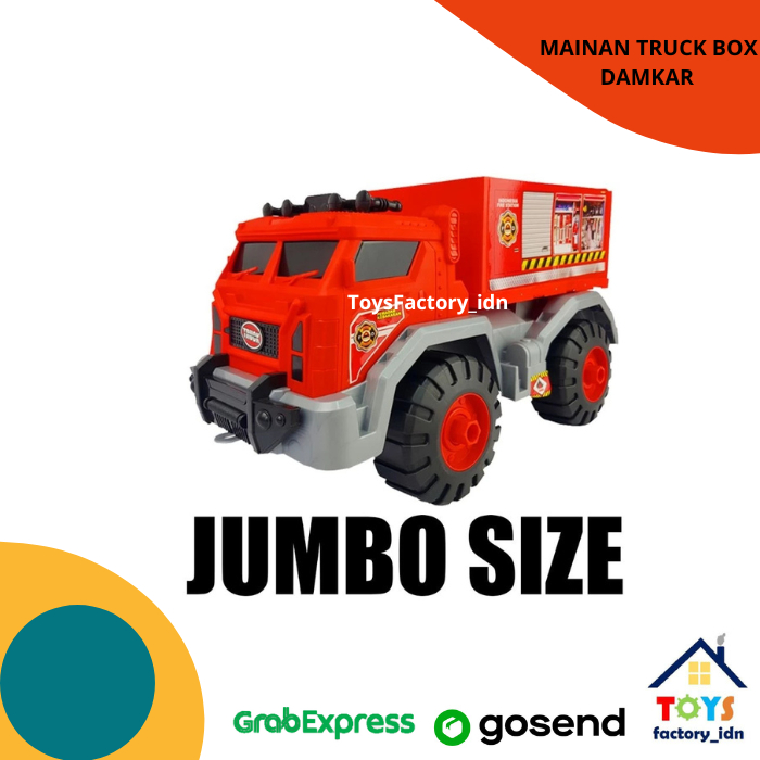 Mainan Mobil Truk Tarik - Mainan Mobil Truk Box Damkar Ukuran Besar Jumbo Murah Berkualitas