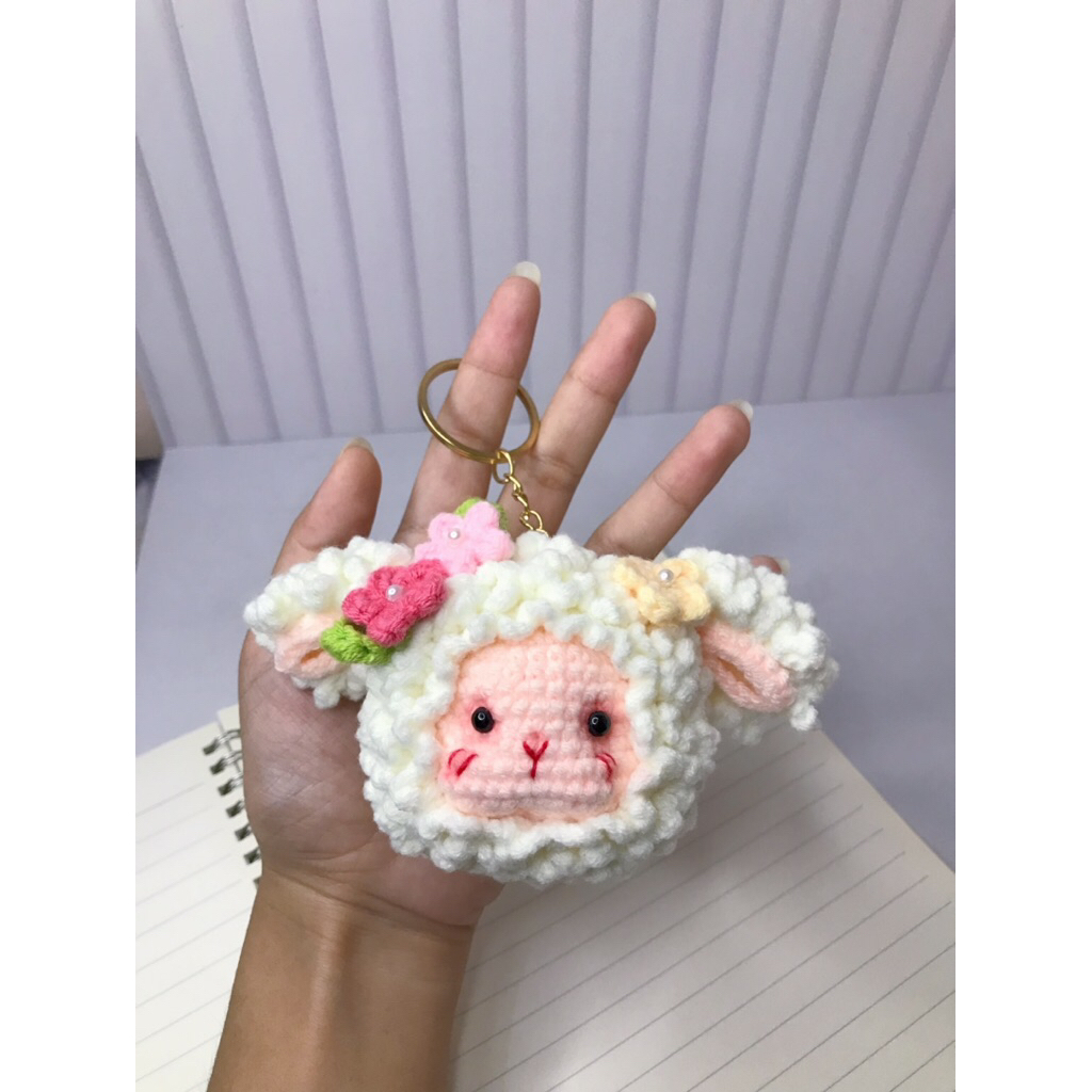 Gantungan Sheep, keychain Amigurumi