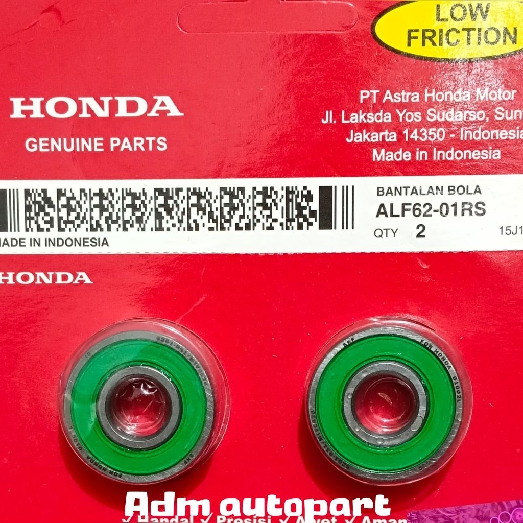 Bearing laher Roda depan set kanan kiri 6201RS 2PCS Genio Beat deluxe Beat street led Beat K1A led S