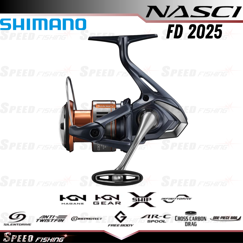 Reel Pancing Shimano Nasci 2025 2500 C3000 Spinning