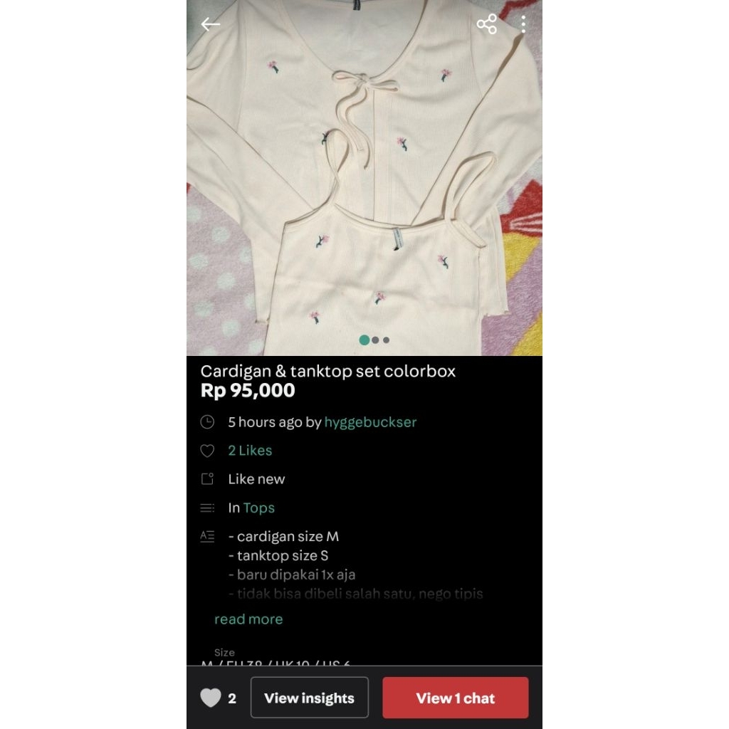 cardigan & tanktop set colorbox