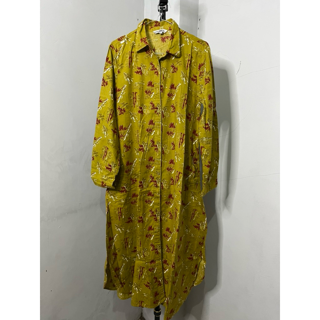 prelov atsan tunik bunga kuning
