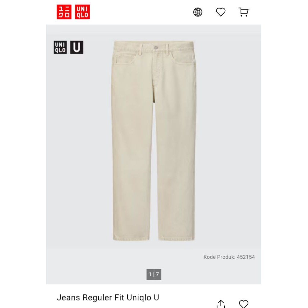 Preloved Celana Jeans Denim Uniqlo U Second Original