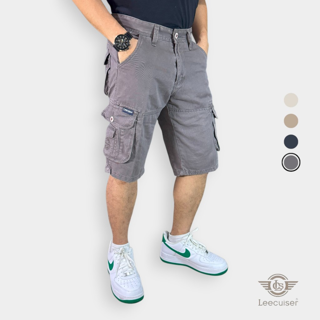 Celana Cargo Pendek Cardinal Casual Pria Original Merk Leecuiser Bahan Katun Import size 27-38 Jumbo