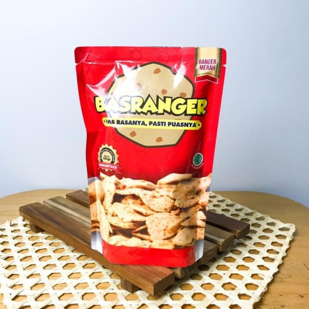 

Basranger - Keripik Basreng Bulat Varian Ranger Extra Super Pedas 100gr
