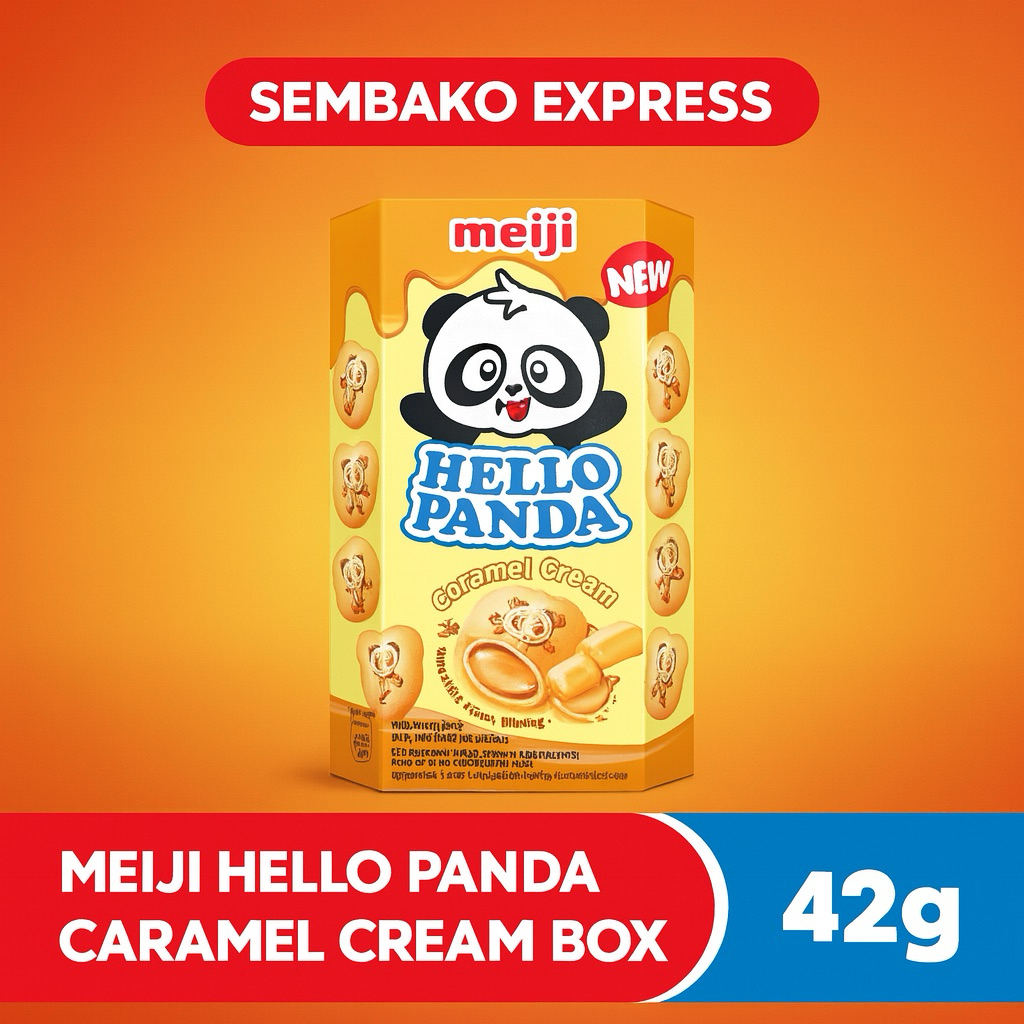 

Meiji Hello Panda Caramel Cream Box 42g – Biskuit Isi Krim Karamel