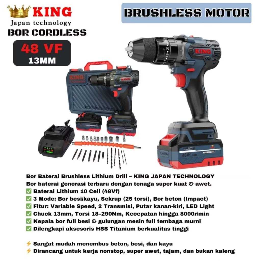 KING BOR BRUSHLESS 48VF 13MM