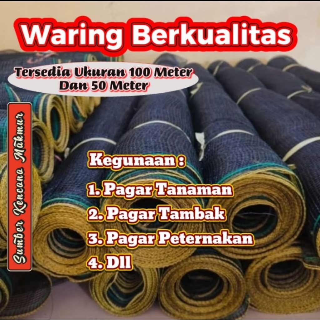 TERPAL PRO.ID - Waring 1 Roll 100 Meter| Waring 1 Roll 50 Meter|Waring 1 Roll 25 Meter | Bahan Awet