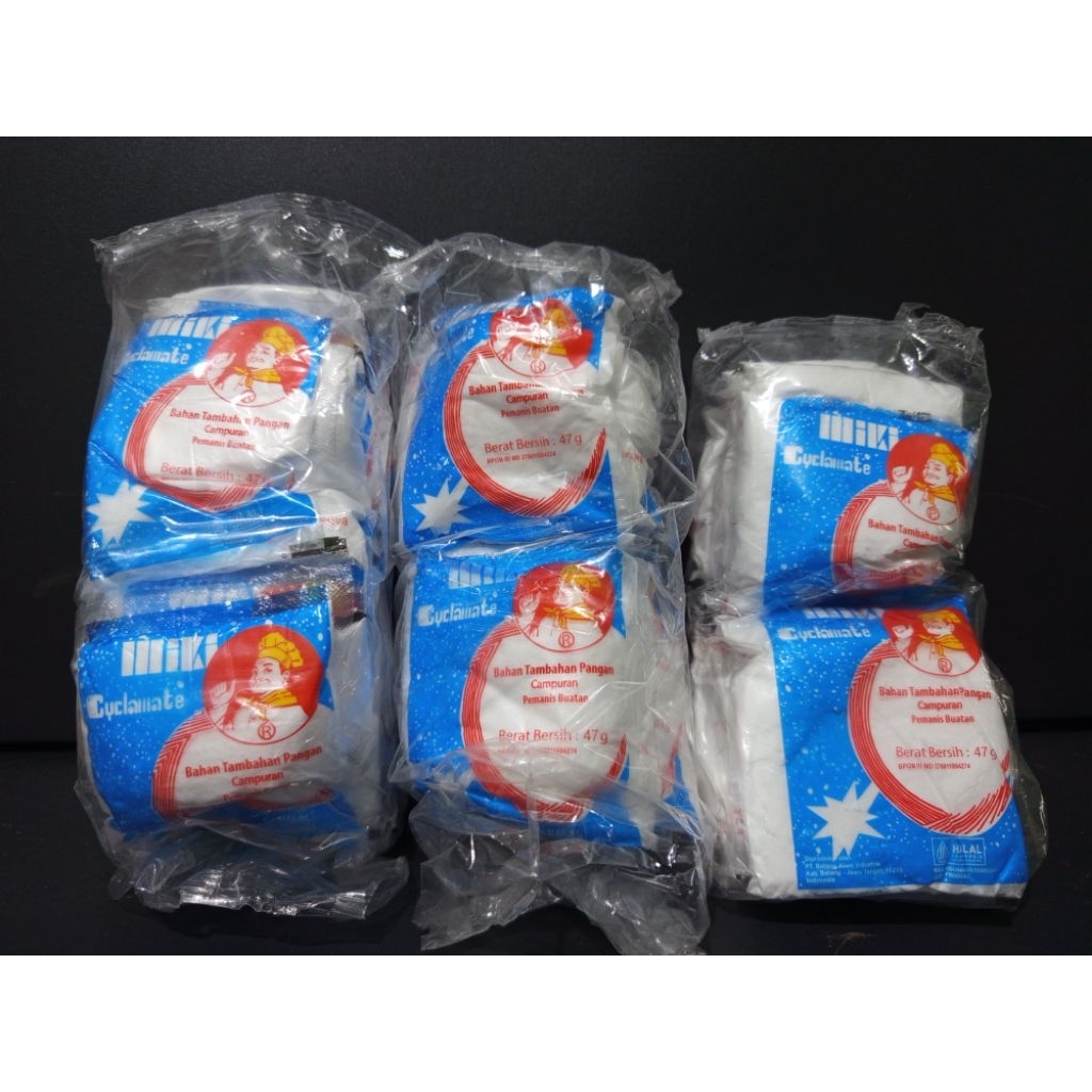 

Miki biru Sodium/pemanisbuatan/gulabiang/ kemasan 48gr