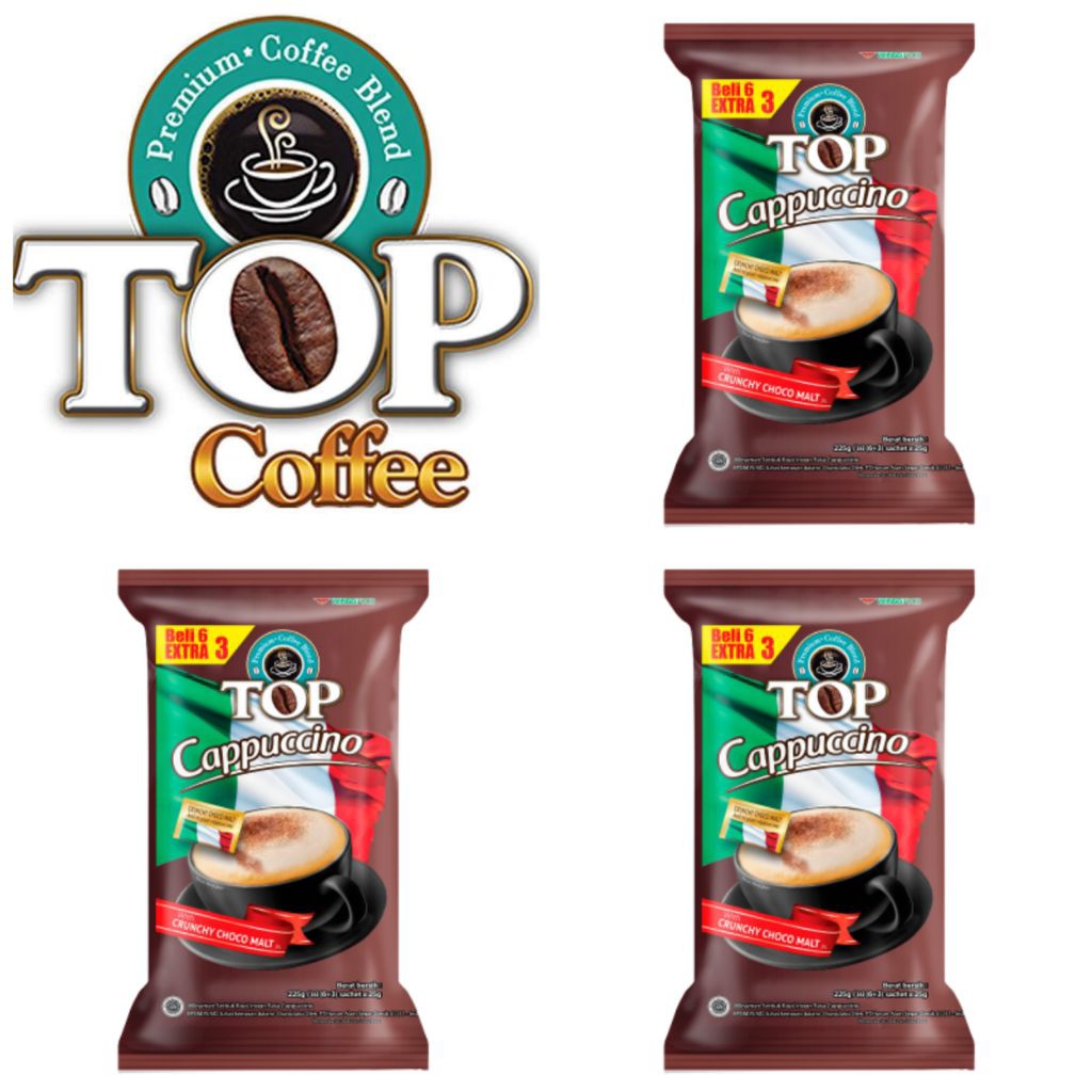 

TOP Coffee Kopi Cappuccino Sachet 6+3 x 25 Gr