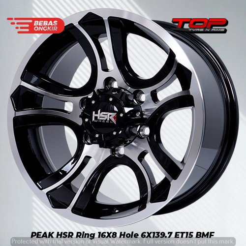 Velg Mobil Peak HSR Ring 16 Untuk Hilux Dc Pajero Prado Lubang 6X139 Termurah