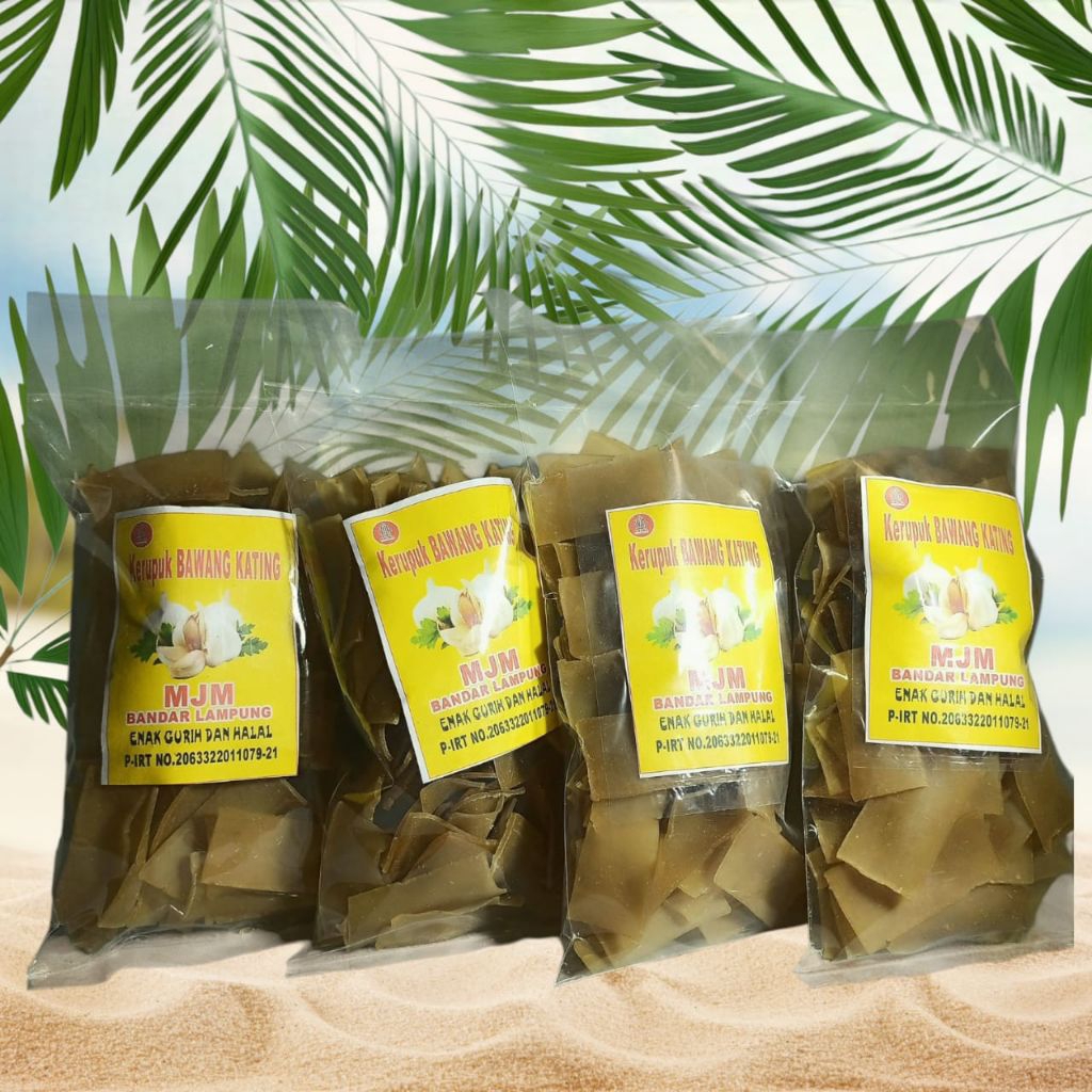 

[PAKET HEMAT] Kerupuk Bawang Kating MJM Mentah 250 Gram (4pc)