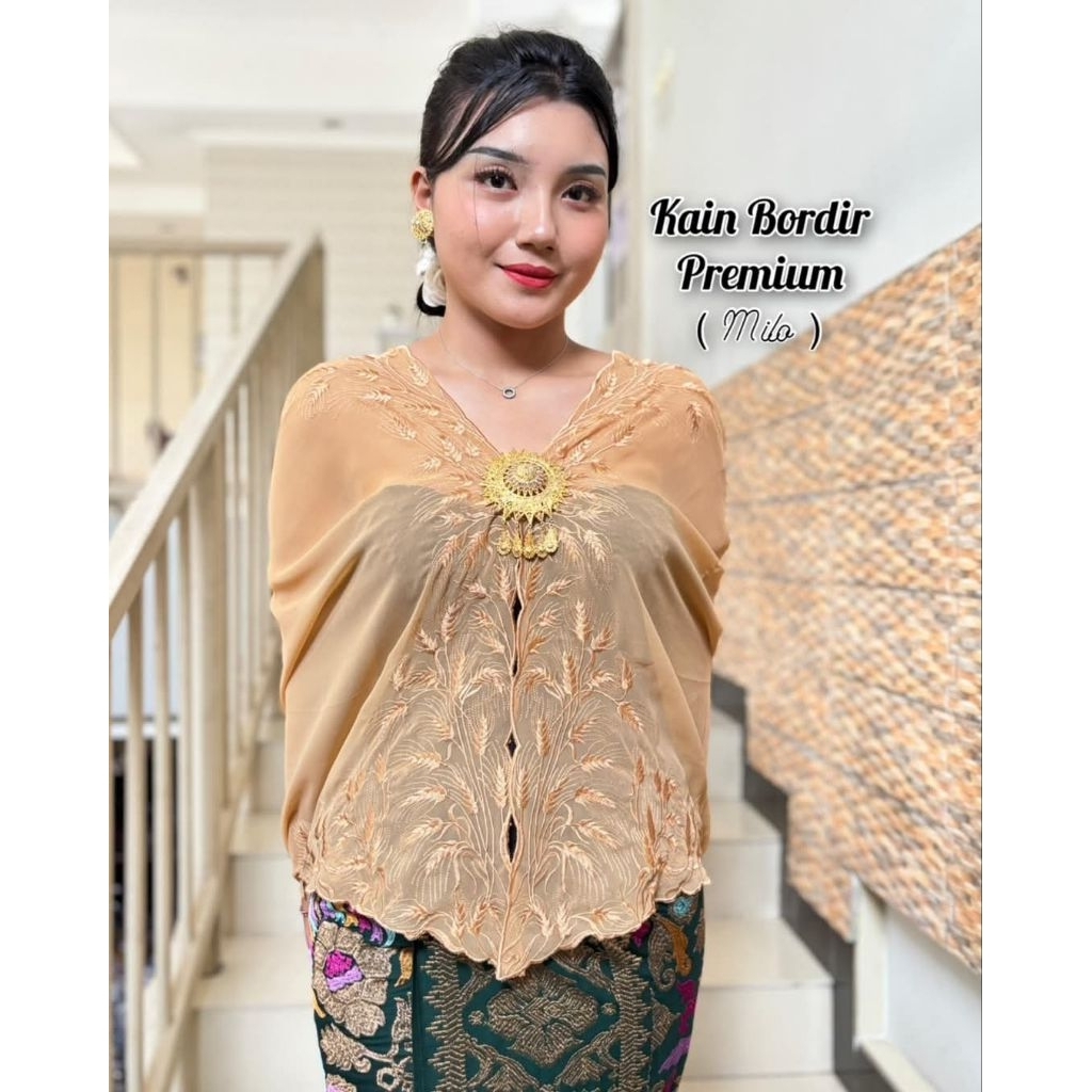 [BAHAN] Kain Kebaya BORDIR Bali 01/ kebaya bali / kebaya murah / kebaya modern
