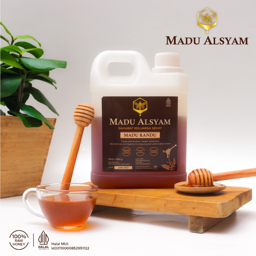 

Madu Randu Alsyam 1000 gr, Madu Asli, Madu Murni 100%, Raw Honey