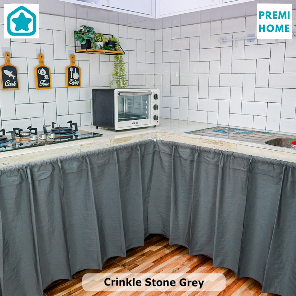 Gorden Kolong Dapur Waterproof Minimalis Polos