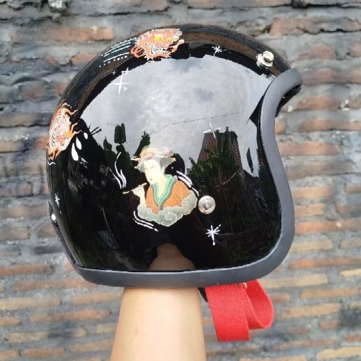 Helm slim head. Slimhead Helmets 500Ttx Custom Japanese. Helm Vespa, Helm Harley Davidson, Helm Chop