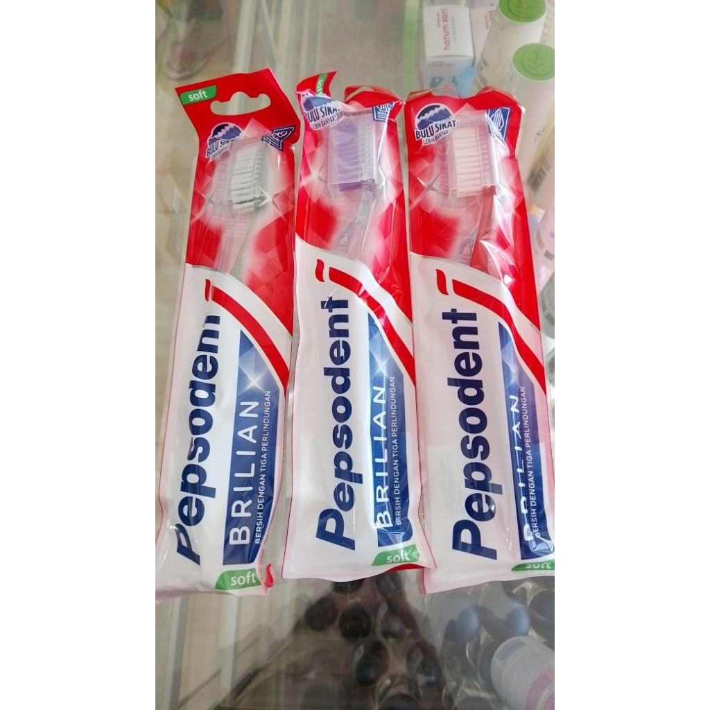 Pepsodent Sikat Gigi Brilian - Soft & Rata