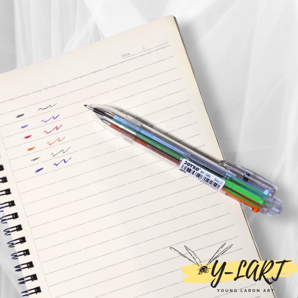 

Pulpen Joyko BP-385 Sito 2 Pen 6 Warna