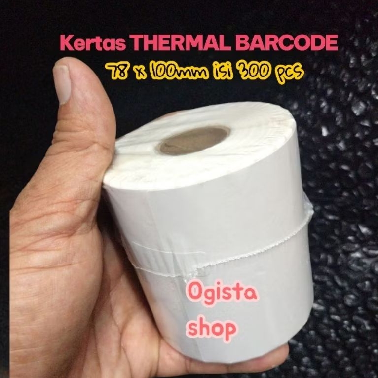 

LABEL THERMAL 78 x 100 mm Isi 300 ii KERTAS TERMAL PRINT ii LABEL SHOPEE