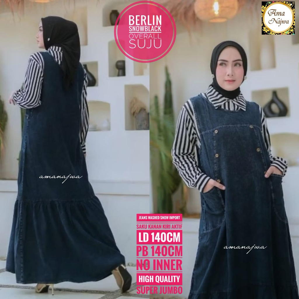 Snow black Berlin Overall SUPER JUMBO Ld 140 / amj
