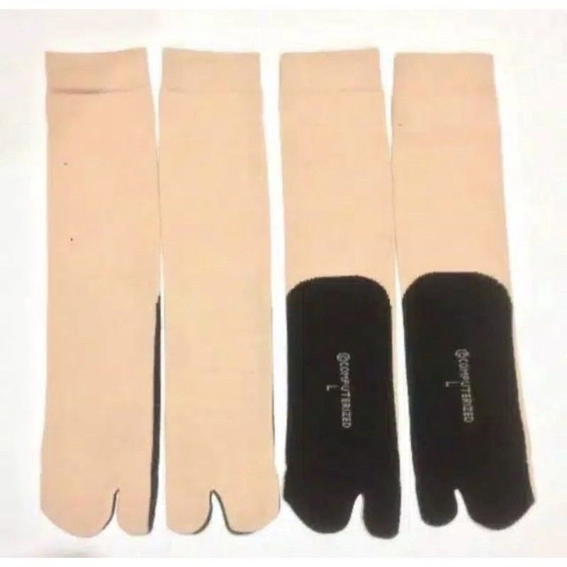 Kaos Kaki Coklat Wanita Panjang Polos Alas Hitam