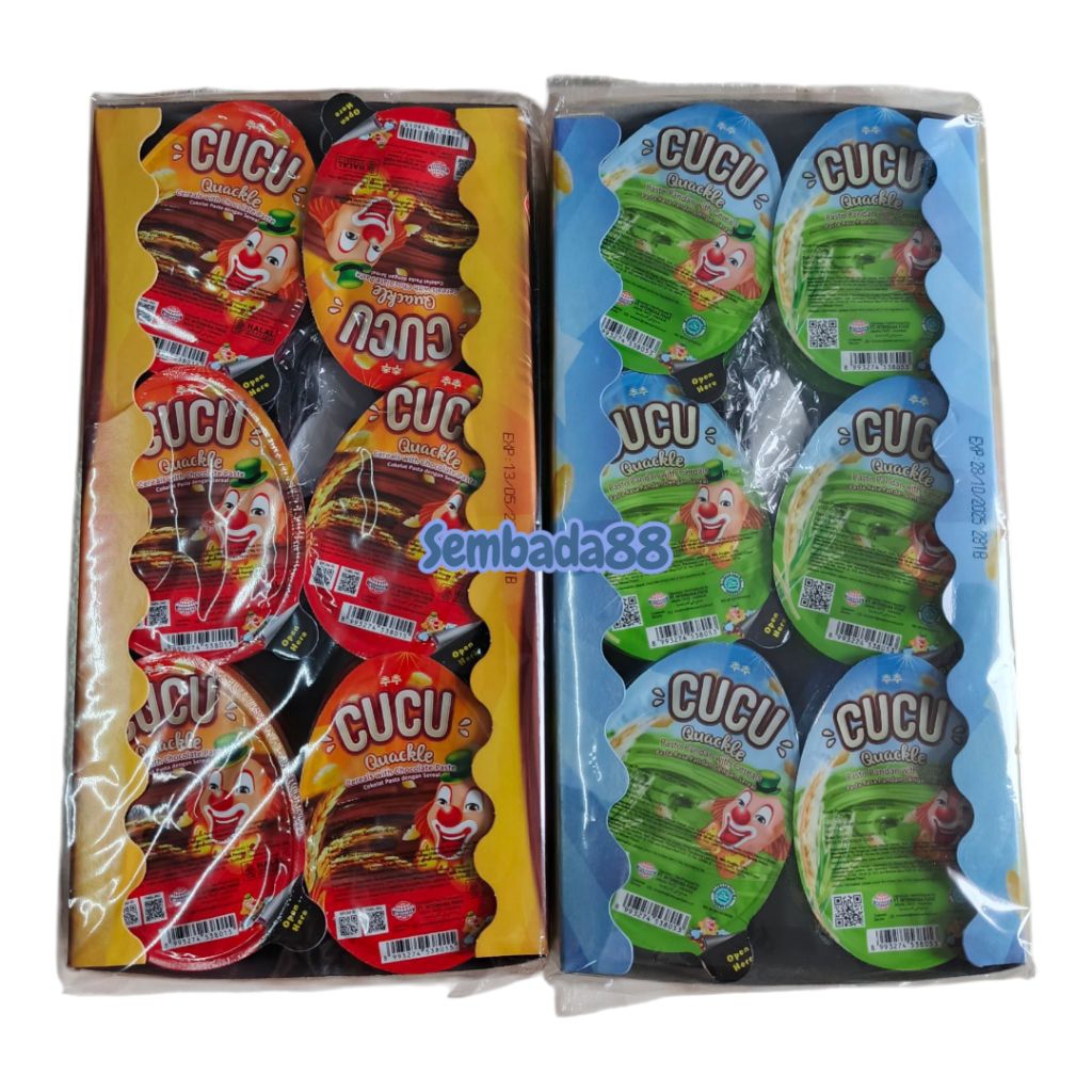 

CUCU QUACKLE CEREALS COKELAT PASTA PANDAN 15 GRAM X 24 PCS / SNACK / SEREAL