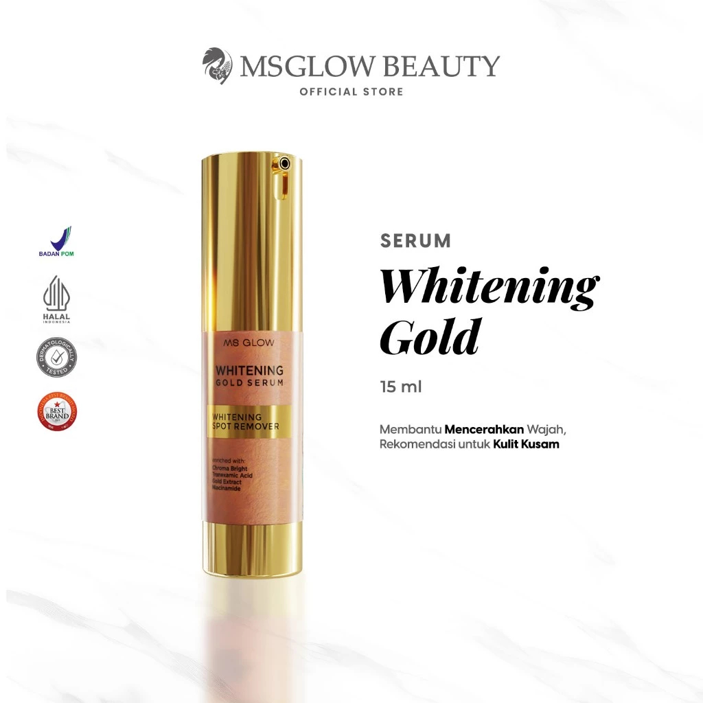 MS GLOW - Whitening Gold Serum Untuk Flek Hitam