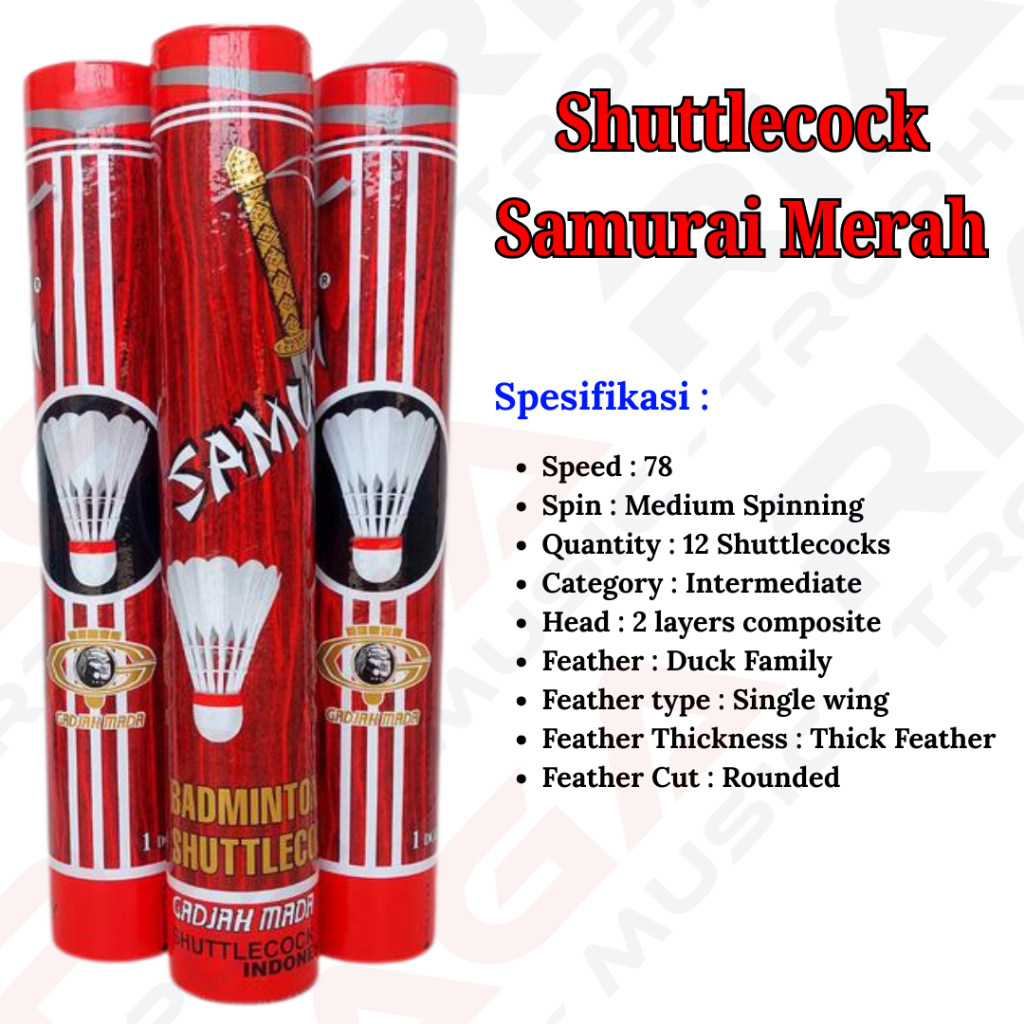 Shuttlecock Samurai Merah