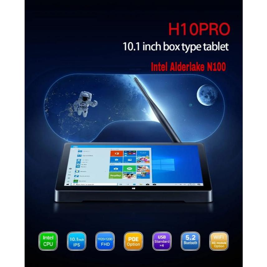 NewG PiPo X10s H10 PRO Intel Alder Lake N100 All-in-One Mini PC 8GB DDR4 dan 128GB 10.1 inch IPS Tou
