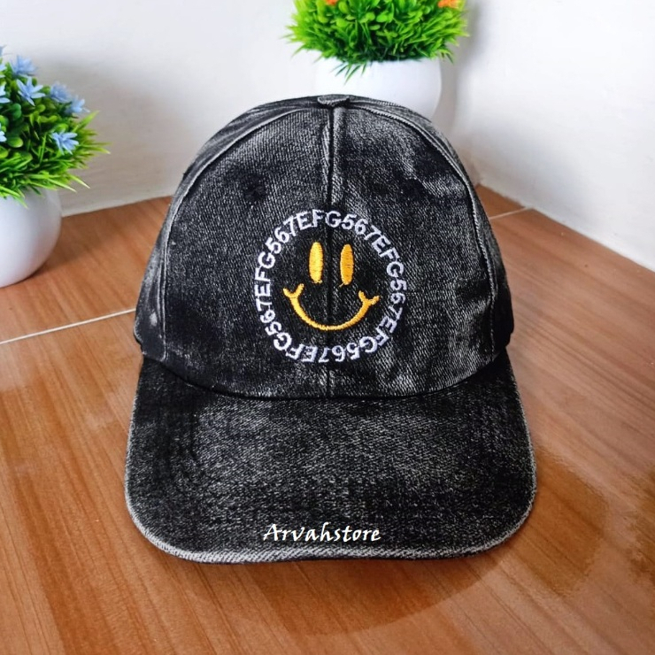 Arvahstore - Topi Levis Model Vintage Logo Smile Wash Denim Tebal High Quality