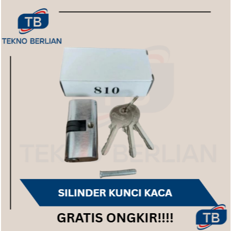 Silinder Kunci Pintu Alumunium Oval / Anak Kunci Pintu Kaca Alma