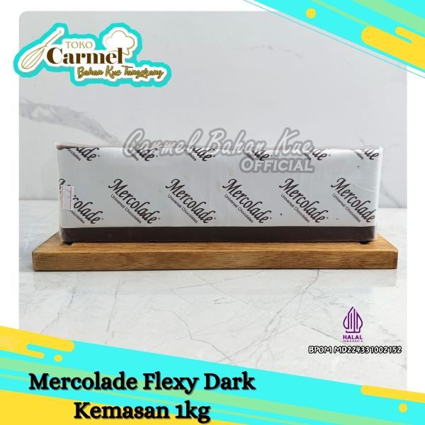 Mercolade Flexy Dark Compound - Coklat Blok 1kg / 500gr / 250gr