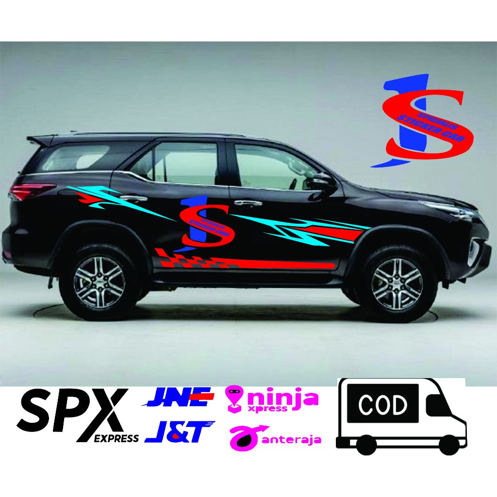 sticker list Mobil Sedan BALENO Twin Cam Aksesoris Starlet Kotak stiker list body mobil livina,wulin