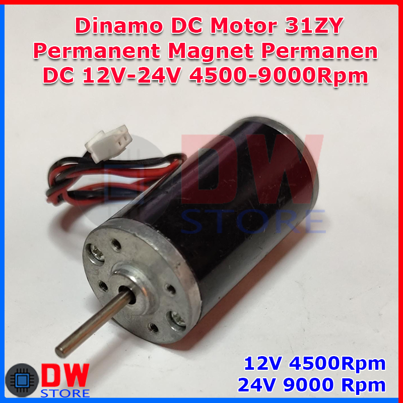 Dinamo DC Motor 31ZY Permanet Magnet Permanen High Torque DC12V-24V
