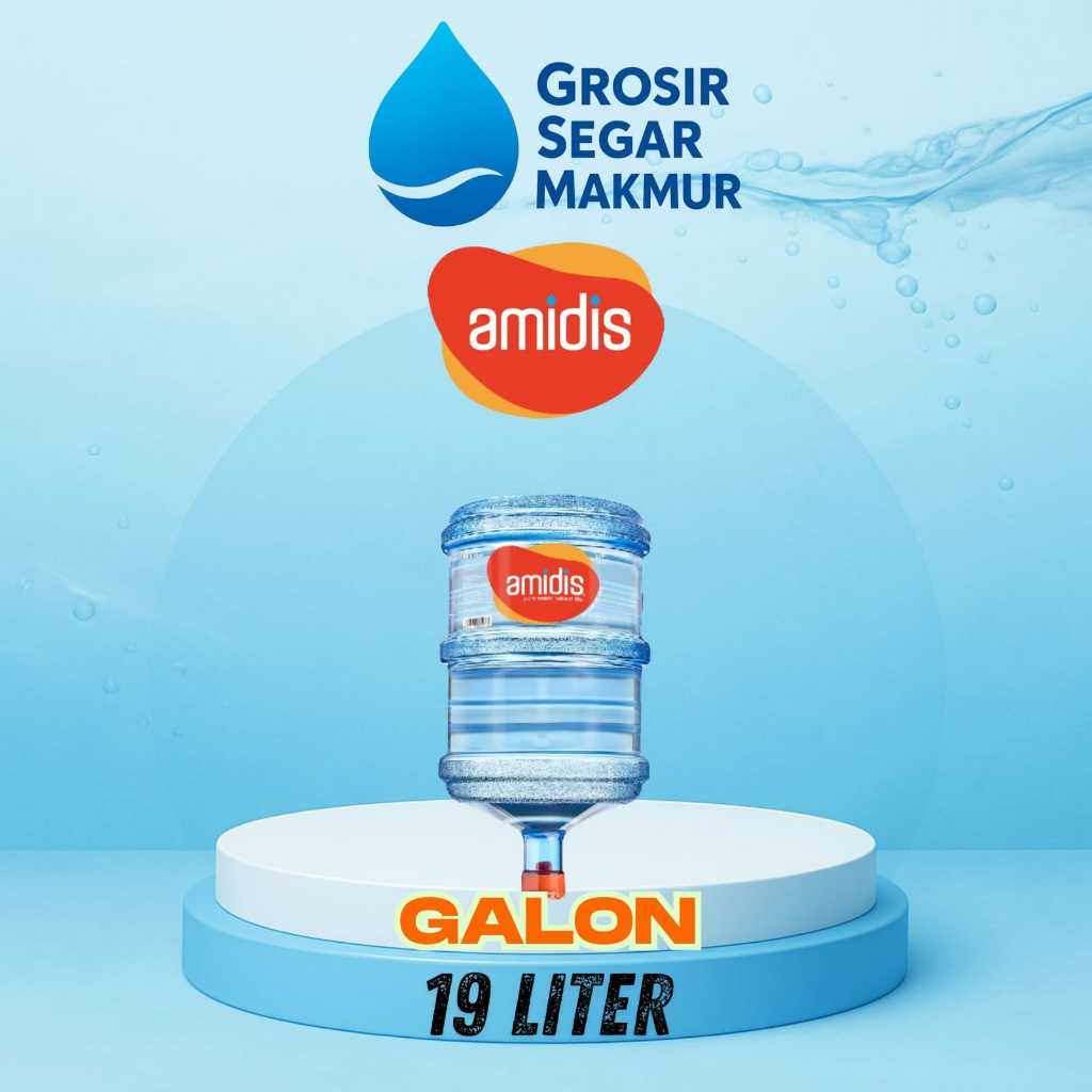 Amidis Galon Air Mineral 19 Liter - Galon + Air