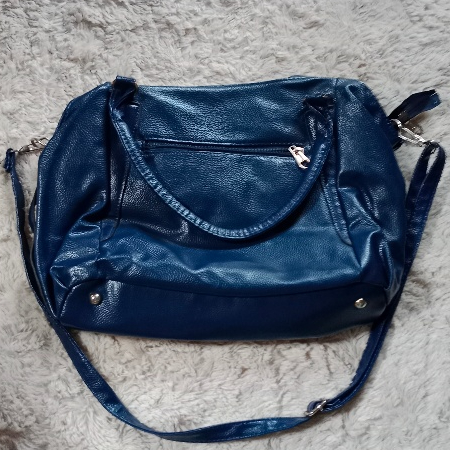 tas selempang bahu wanita bisa di jinjing warna biru