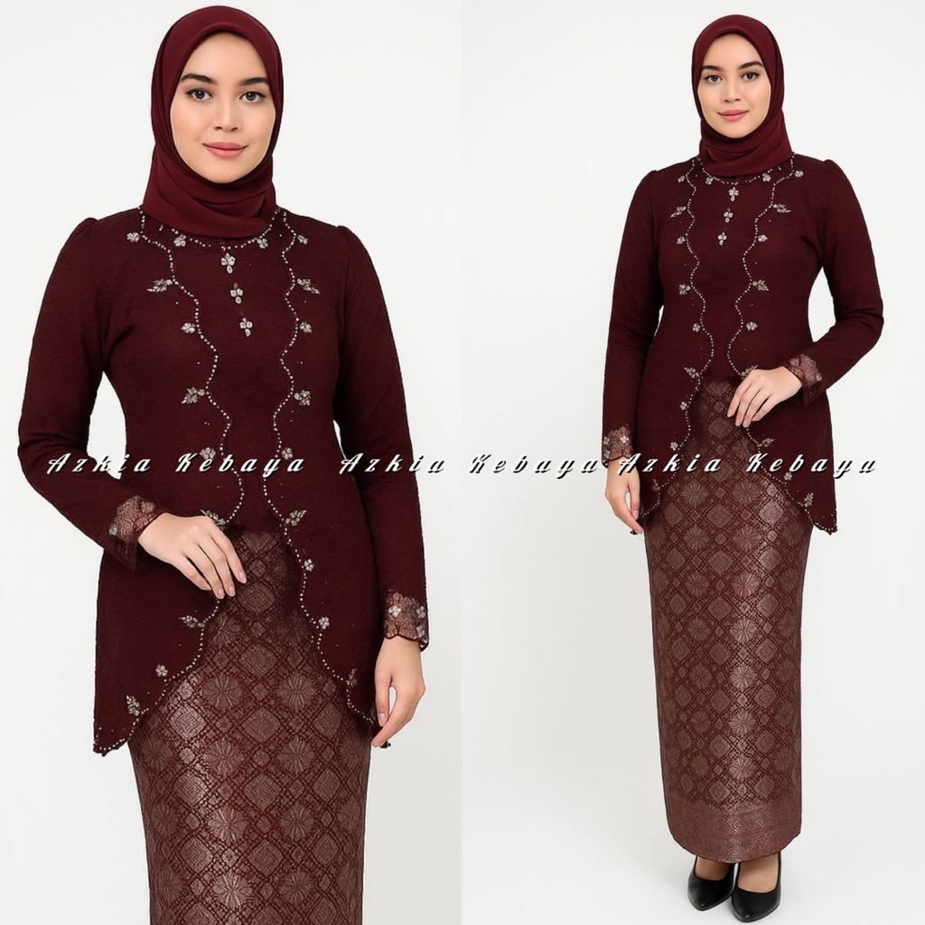 Set Kebaya Brokat Payet - Kebaya Modern - Kebaya Wisuda - Kebaya Remaja - Kebaya Pesta - Kebaya Kond