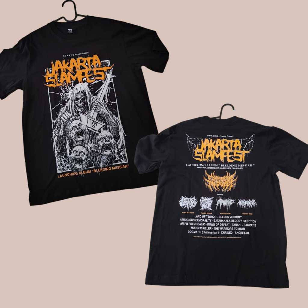 Kaos Distro musik metal Event Jakarta Slamfest