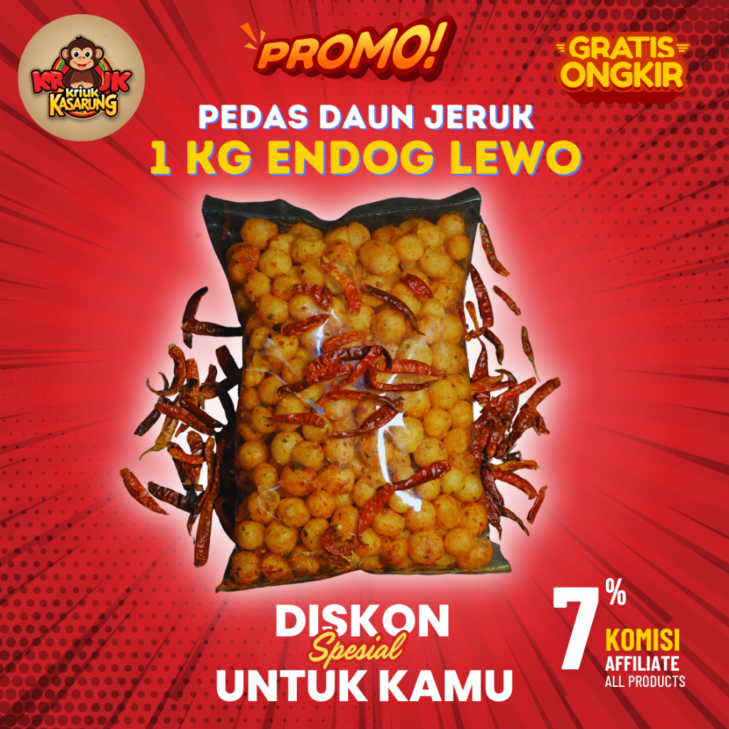 

ENDOG LEWO CIMOL KERING Pedas Daun Jeruk 1 Kg | Cemilan Khas GARUT Renyah Gurih (BIKIN NAGIH)