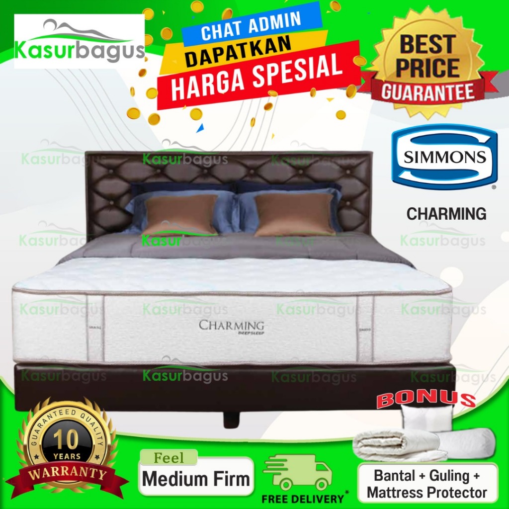 Simmons Kasur Springbed Charming - Kasur saja 160 180 200 90 100 120 140
