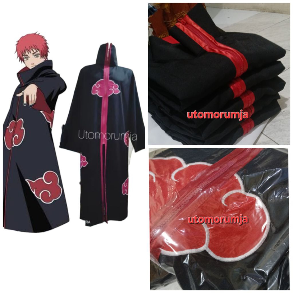 utomorumja kostum Akatsuki Cosplay Costume Anime Sasori, Itachi, Deidara, Tobi,