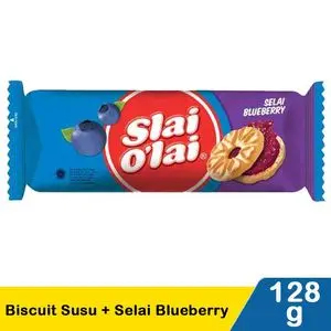 

SLAI Blueberry Roll 128G Roma Biscuit Susu+Selai Slai O'lai Blueberry 128G ( BELI BANYAK LEBH MURAH )