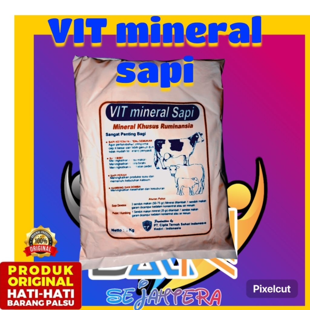VIT MINERAL SAPI - KALSIUM PENGGEMUK SAPI KAMBING TERNAK PELENGKAP PAKAN KONSENTRAT